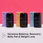 Eir women's health supplement products on a pink background