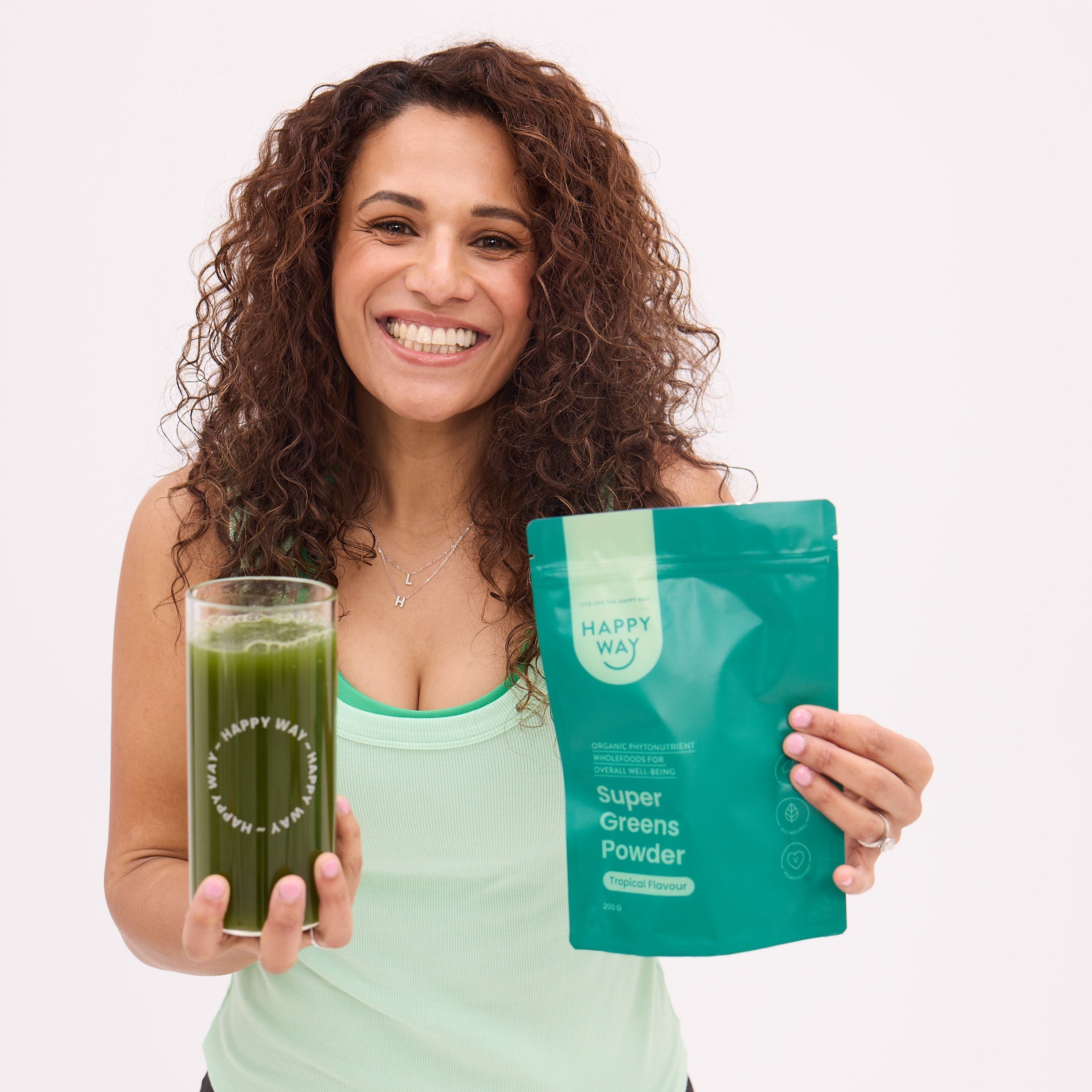 Happy Way Super Greens Powder Tropical Superfood 200g