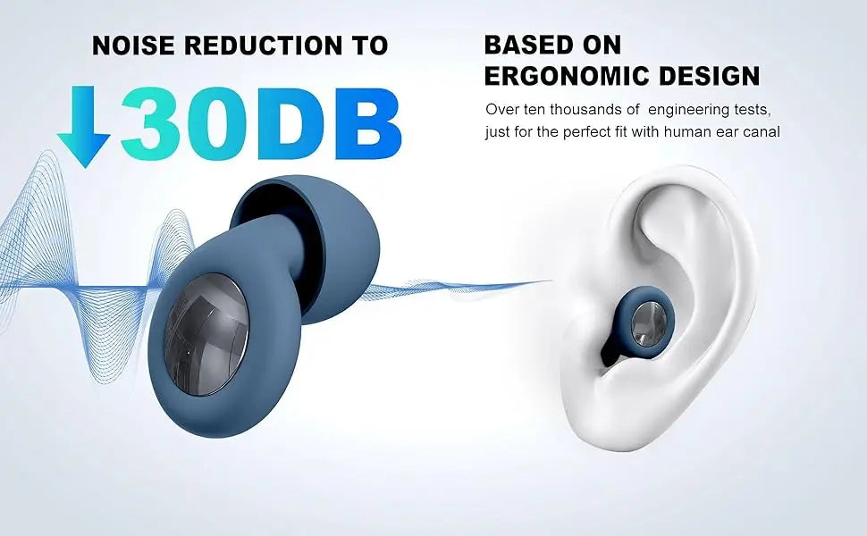 On The Nose Co. Sleep Ear Plugs | 35dB Noise Reduction | Reusable Silicone Ear Plugs