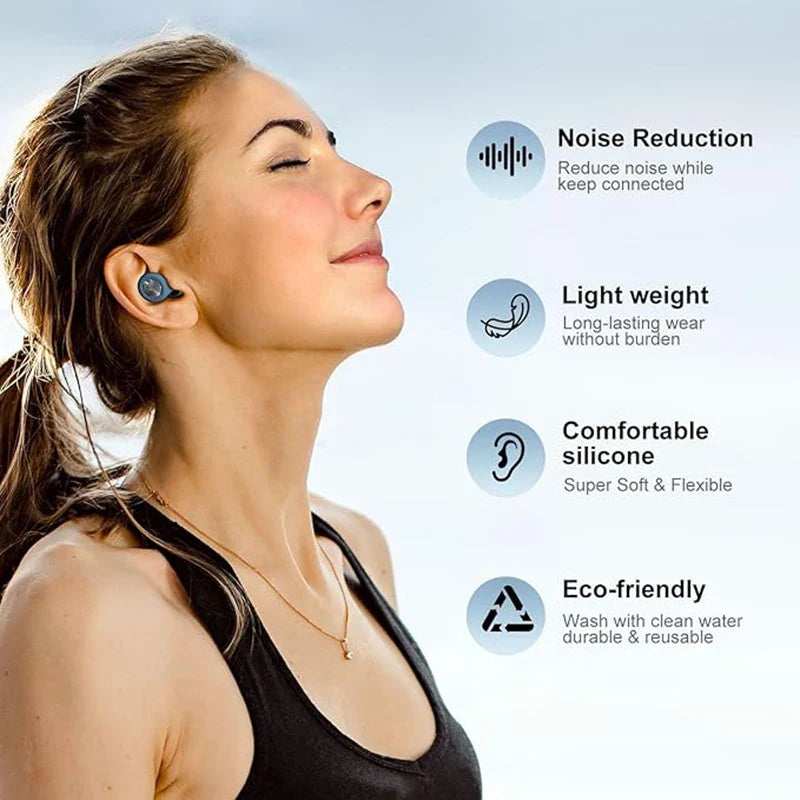 On The Nose Co. Sleep Ear Plugs | 35dB Noise Reduction | Reusable Silicone Ear Plugs