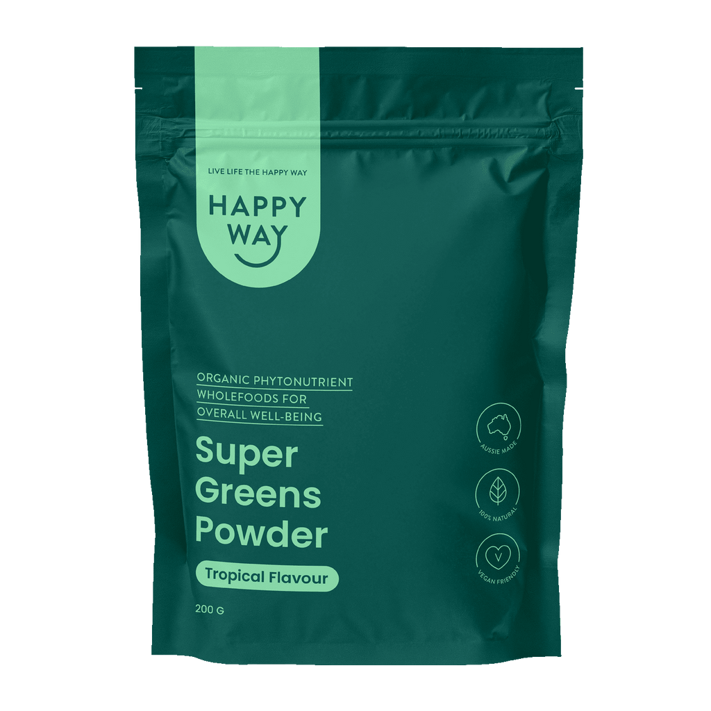 Happy Way Super Greens Powder Tropical Superfood 200g