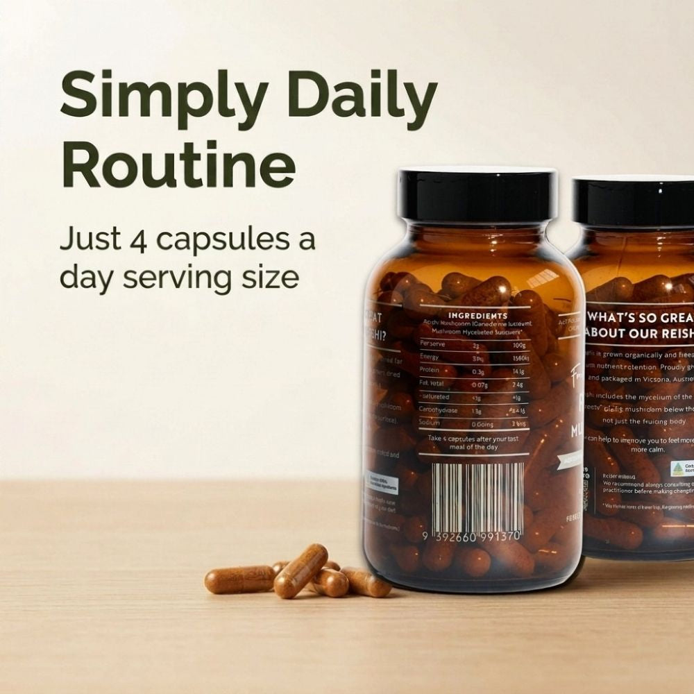 Australian Grown Reishi Mushroom Capsules
